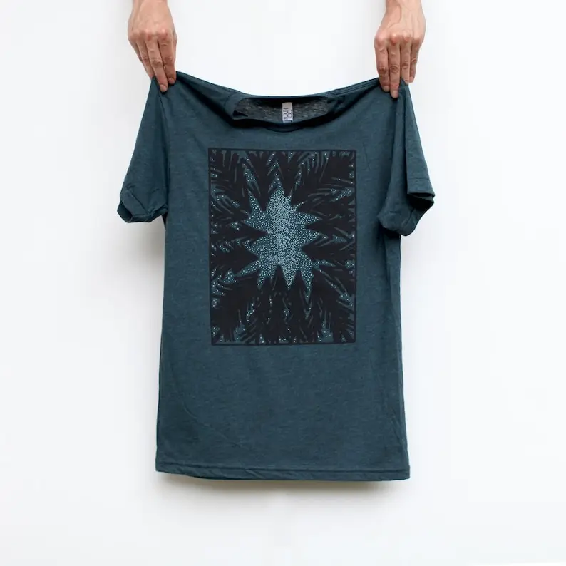 Men's Milky Way Galaxy Stargazing T-shirt, Handmade Wanderlust Mens Clothing Gift for Him, Camping Screen Print Shirt