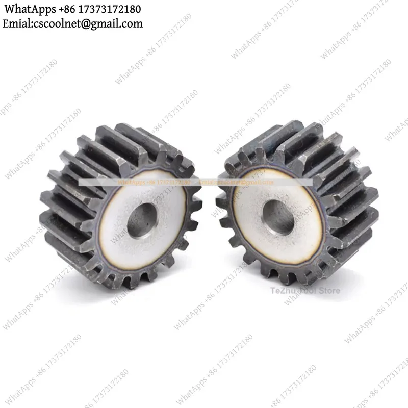 JS02 1PCS 2M 10T-60T Spur Gear 2 Mod Cylindrical Flat Gear 45# Steel Hardened 10-60 Teeth Transmission Gear