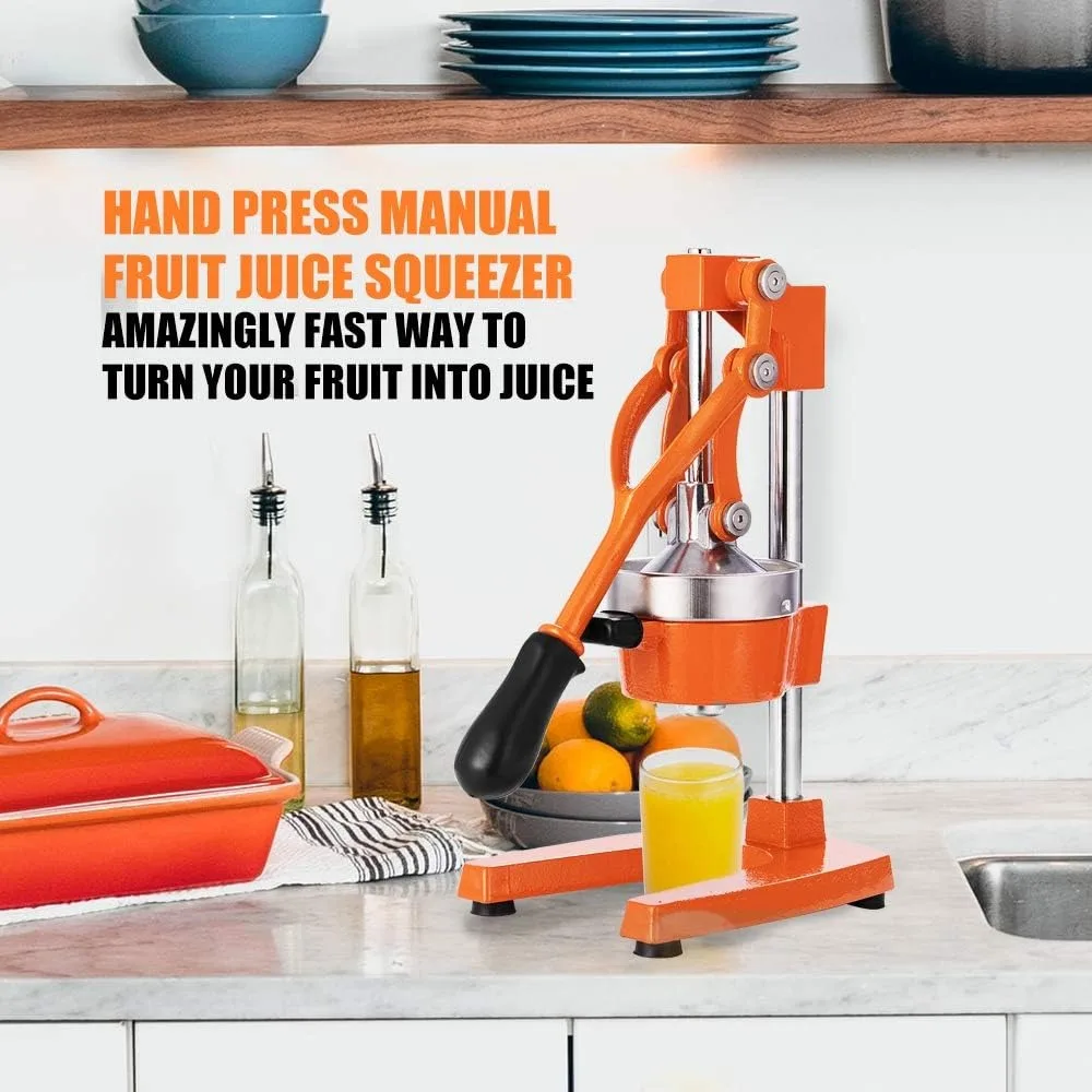 Imagem -02 - Imprensa Resistente da Mão do Ferro Fundido Juicer Manual Espremedor do Suco de Fruto Laranja Citrino Limão Cal Uva Romã Comercial