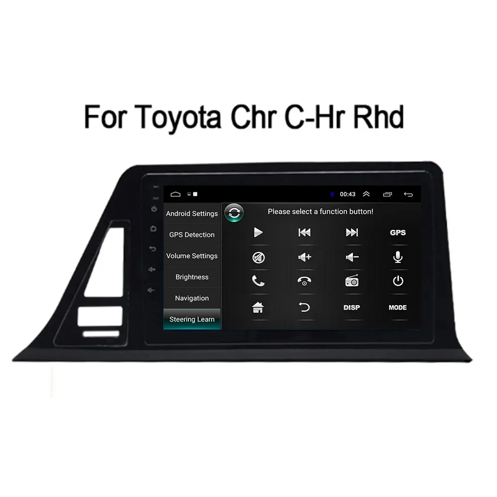 2 Din Android 13 Autoradio Dvd Gps Multimedia Videospeler 5G Wifi Camera Dsp Carplay Voor Toyota Chr C-HR Rhd 2016-2030