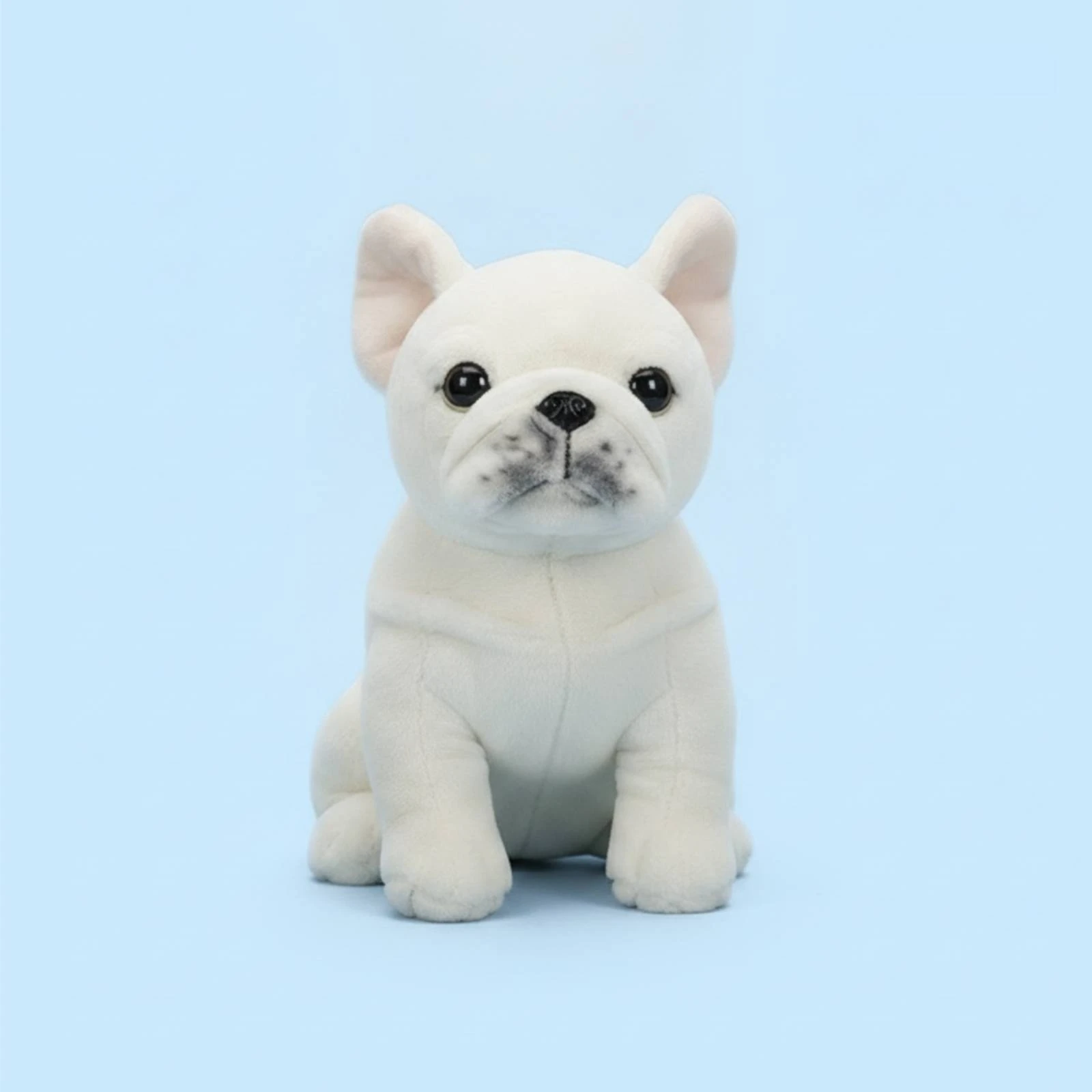 French Bulldog Stuffed Toy Fuzzy French Bulldog Stuffed Animal Stuffed Dog Breed-Accurate Plushie Lifelike for Children, Nursery