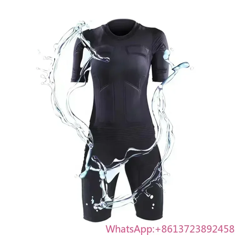 Gugeer full body wireless set ems dry suit at home yoga use business wireless ems muscle stimulator suit