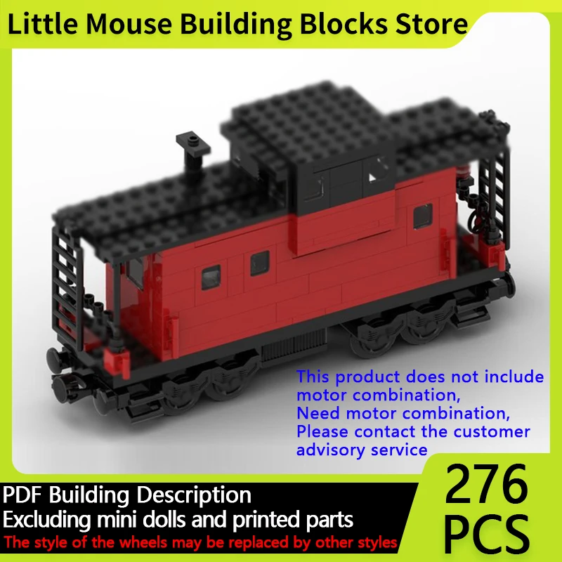 

City Car Model MOC Building Bricks Model 30 Freight Train Caboose Modular Technology Gifts Holiday Assemble Children Toys Suit