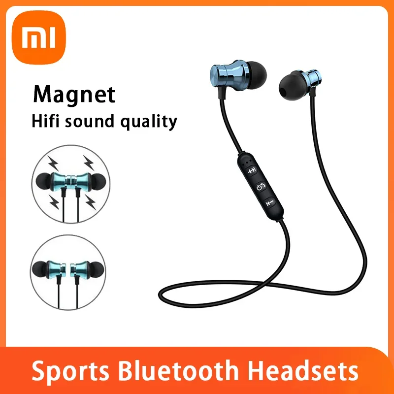 Xiaomi Bluetooth Wireless Earphone Sports Headset Waterproof Earbuds Neckband Magnetic Headphone With Mic iOS For Samrtphones