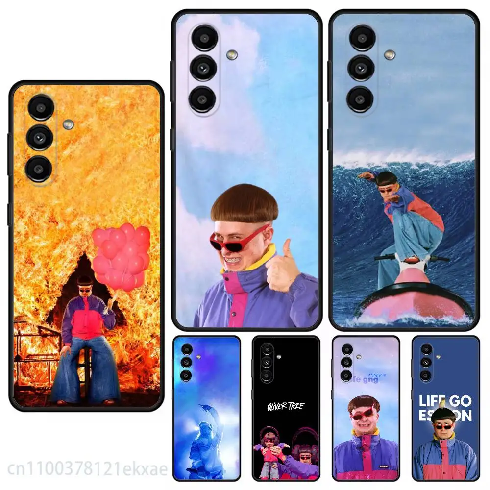 O-Oliver T-Tree Phone Case For Samsung S25,24,21,22,23,20,S30,Ultra,Plus,Fe,Lite,Note,5G Black Soft