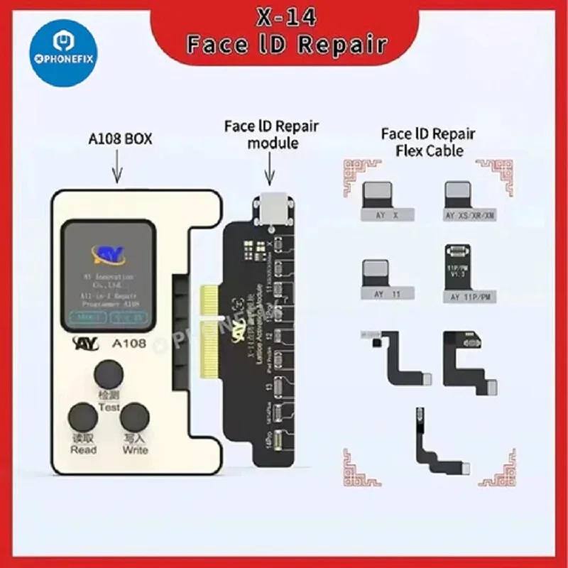 AY A108 No Disassembly Face ID Flex Cable For iPhone X-14Pro MAX Dot Matrix Repair Modular Dot Projector Read Write No Soldering