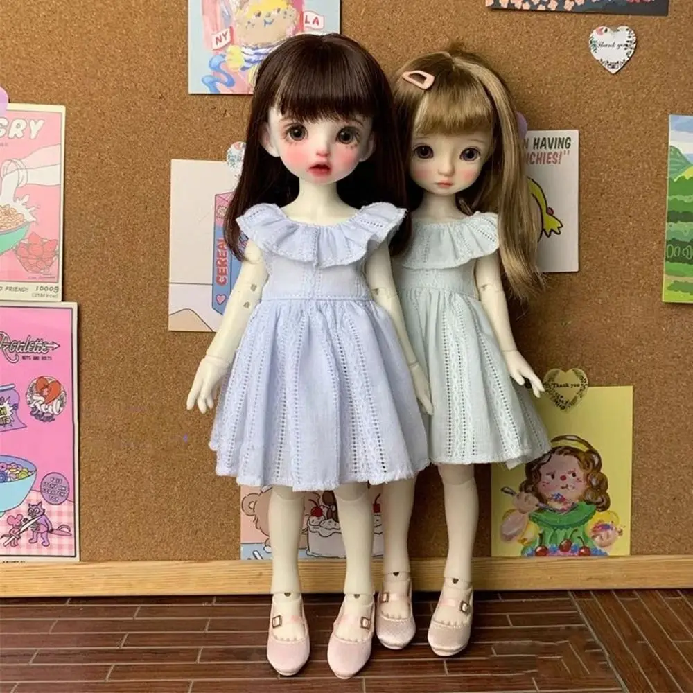 Handgefertigte Prinzessin-Spitzenkleider, Mini-Mode, Blumendruck, Rock, lässiges DIY-Zubehör für 1/6 BJD 30 cm große Puppen