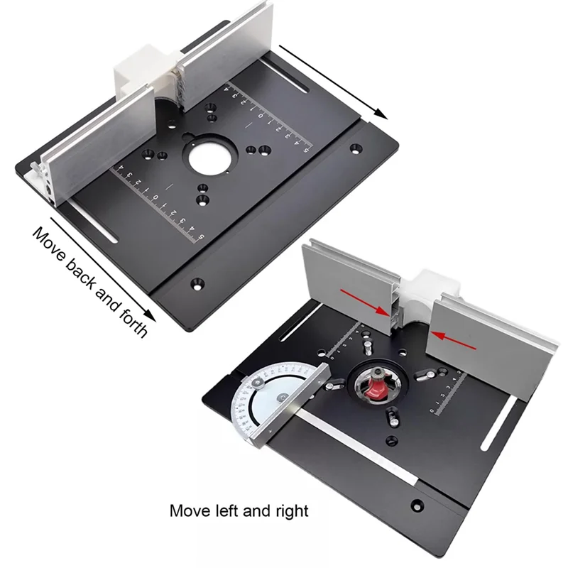 

【Must-Haves】1Set Milling Table Insert Plate,Aluminium Milling Table For Router With Holder Chamfer Torque, Table Router Insert P