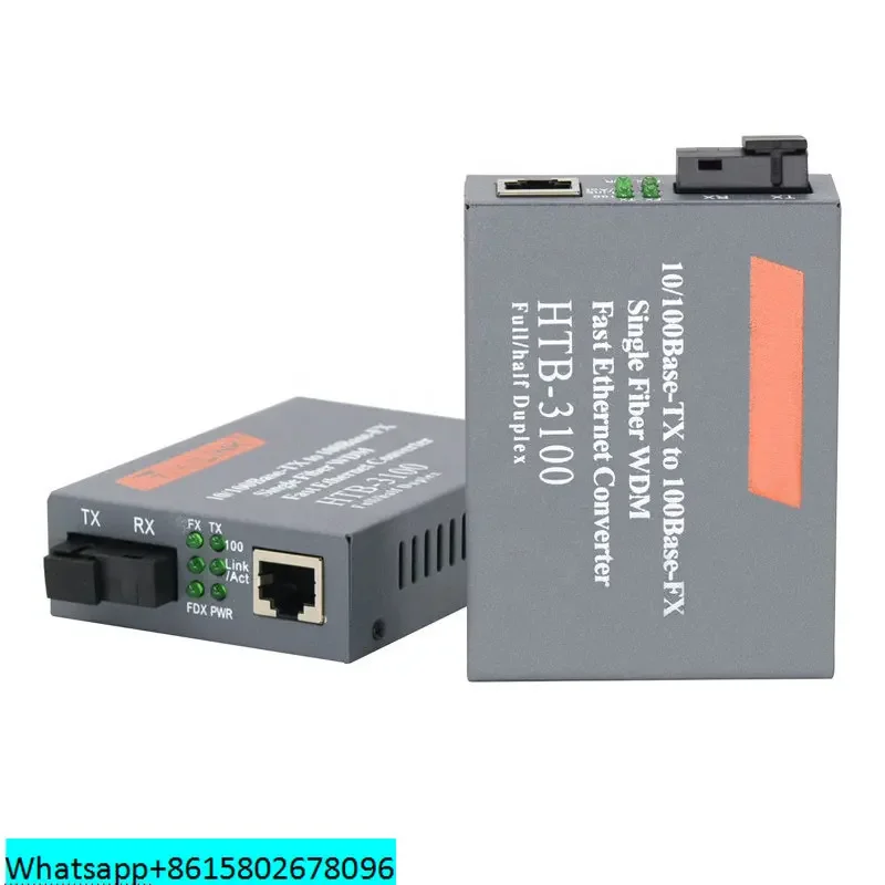Netlink-Convertidor de medios de fibra óptica HTB-3100, RJ45, 20KM, 25KM, Puerto SC, 10M, 100M, HTB-3100