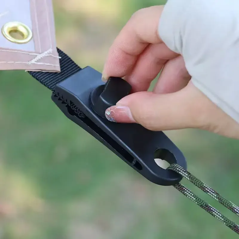 10er-Set Campingzelt-Clips, winddichte Krokodilklemmen, drehbare Kiefergriffe, Planenbefestigungsklammern, Outdoor-Vordach-Zubehör – Detail 8