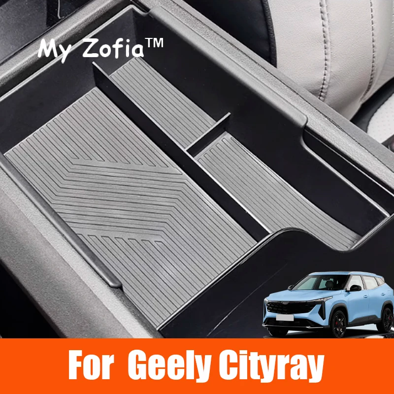 For Geely Cityray 2024 2025 2026 boyue cool Car Armrest Storage Box Cup Holder Central Control Storage Sundries Box Accessories