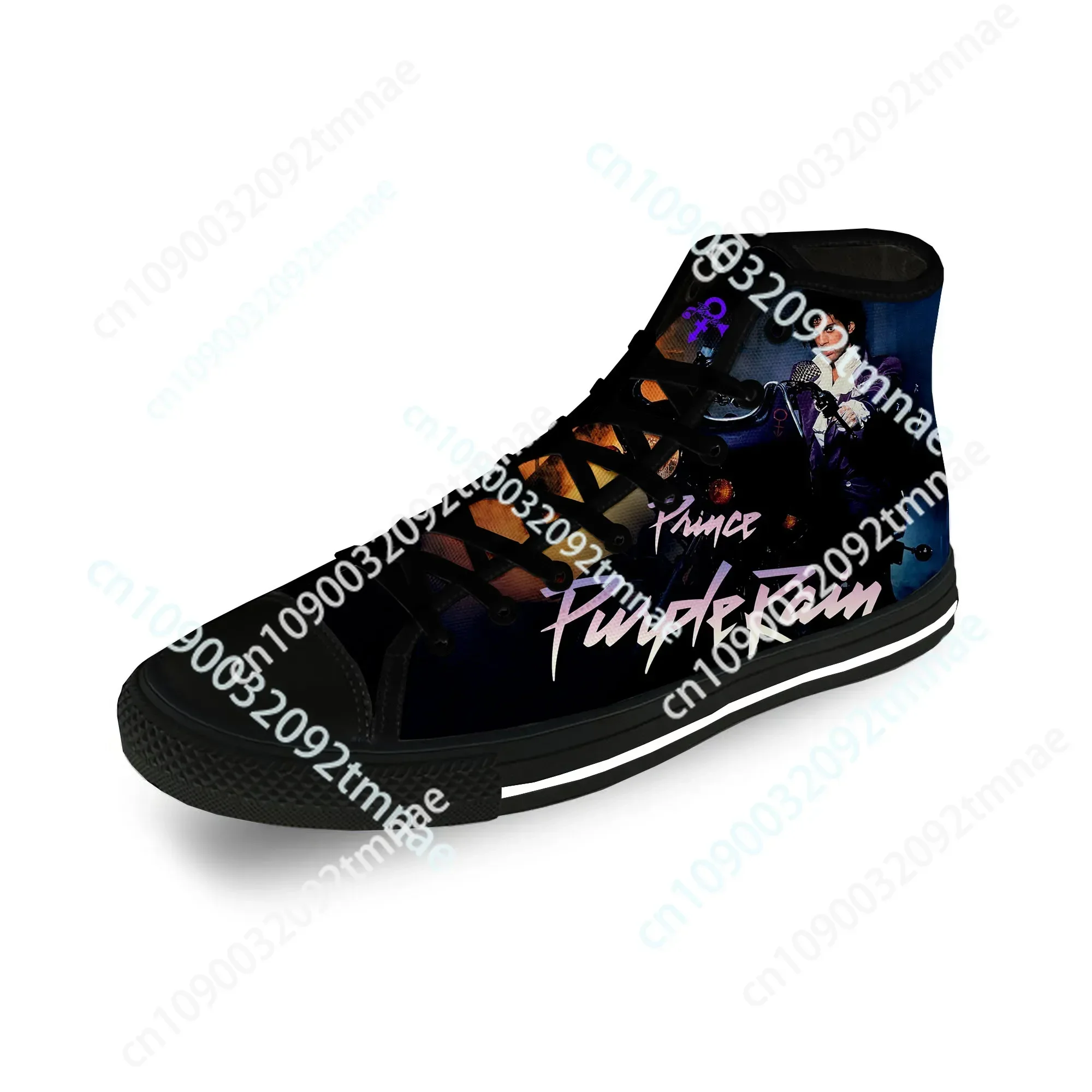 

Music Singer Prince Rogers Nelson Purple Rain Casual Cloth 3D Print High Top Custom Fashion Shoes Men Women Breathable Sneakers