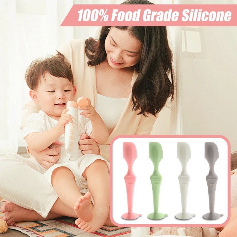 

A5YC Silicone Diaper Cream Spatula Portable Scraper Handheld Scraping Spoon Tool