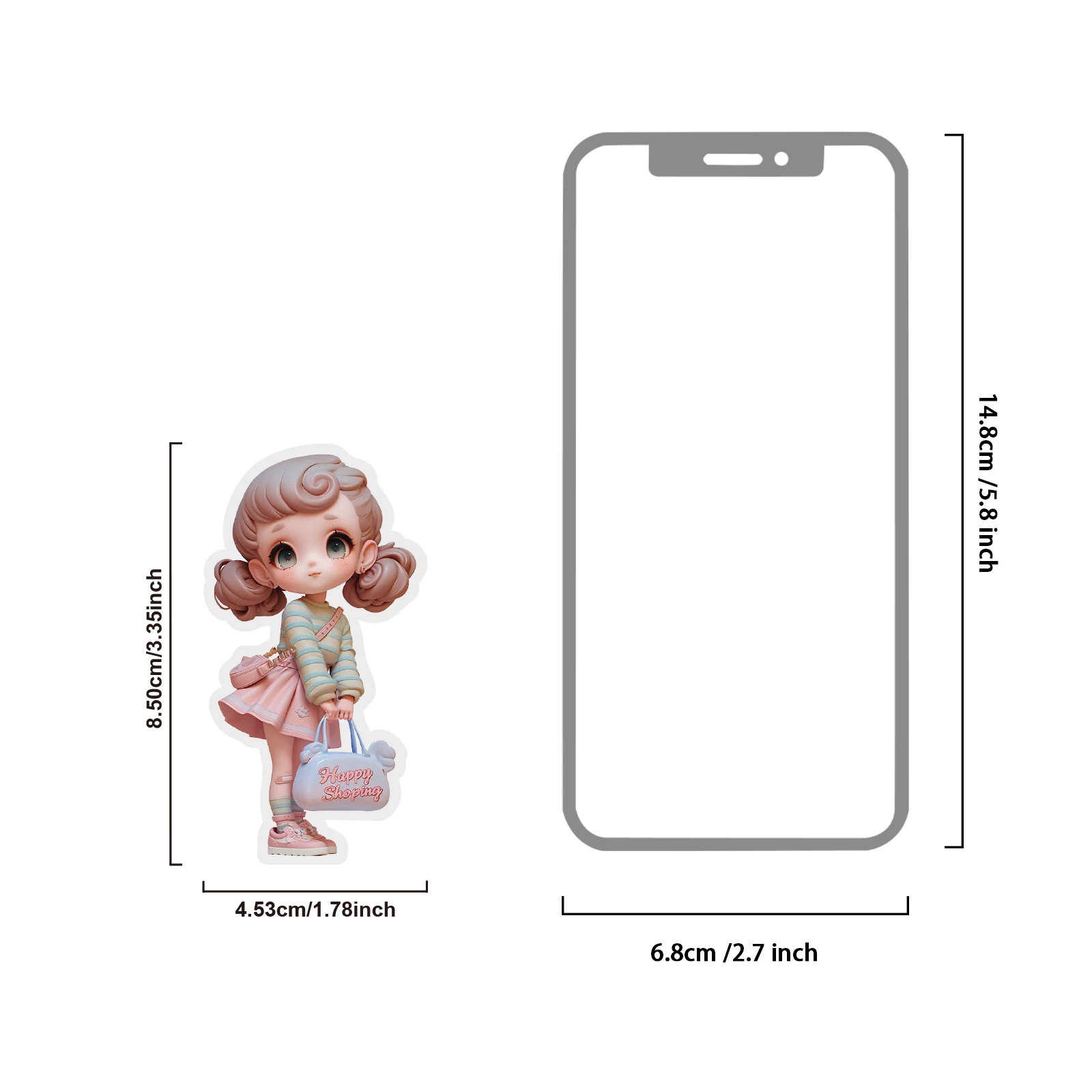 Etori Life 10 szt. Słodkie naklejki w stylu makaroników, dziewczyna w stylu ulicznym, naklejki do dekoracji dziennika, naklejki w wersji Q, naklejki na laptopa, telefon, walizkę, album fotograficzny, materiały do scrapbookingu, akcesoria do dekoracji biura, torby papierowe na prezenty dla dzieci, rękodzieło DIY, artykuły szkolne, naklejki-zabawki