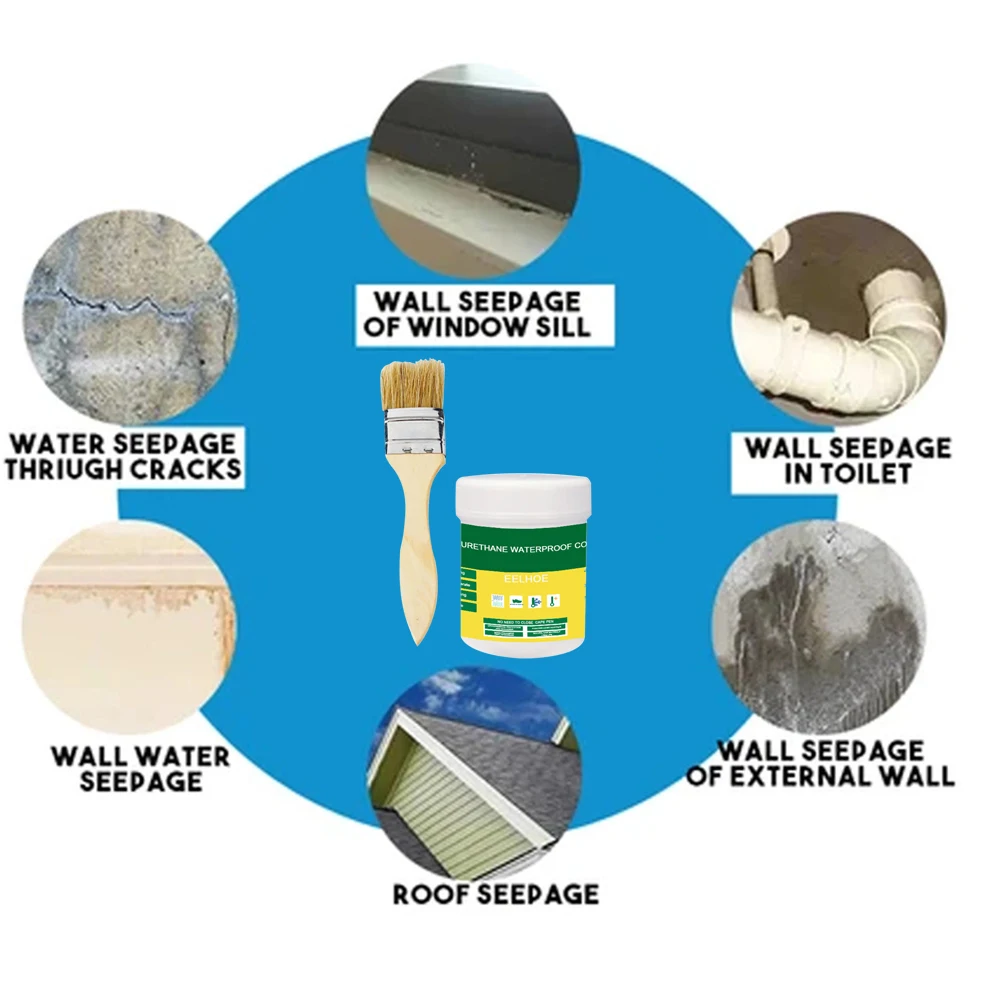 Transparent Waterproof Coating Sealant Agent Wall Leak Repair Material Invisible Glue For Roof Leakage Crack Seepage 30/300g image 4