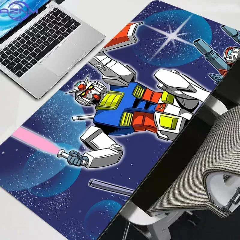 Deep Space Purple Background Sci-Fi Mecha Themed Large Mousepad, Rubber Non-slip Gaming Desk Mat, Waterproof HD Print Keyboard T