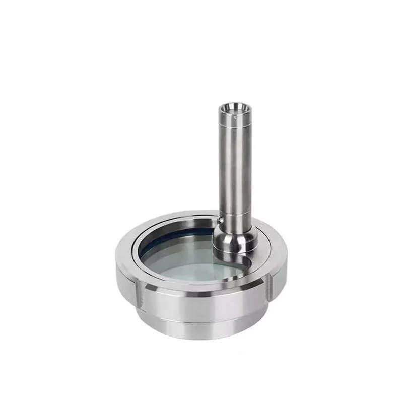 SS304 Welded Observation Sight Glass Hole with Flashlight DN65 DN80  Sanitary Sight Glass