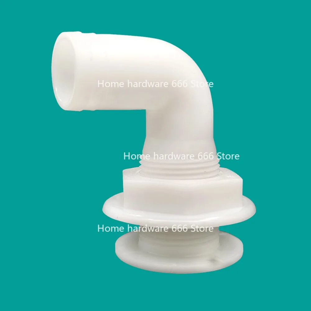 النايلون الأبيض 90 درجة نزح استنزاف البلاستيك منفذ حقن المياه مكافحة الشيخوخة ملحقات مدخل المياه البحرية