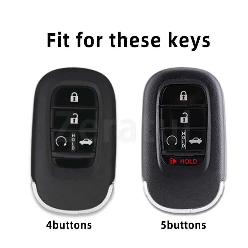 4/5 Buttons TPU Car Key Case Cover Key Bag Holder Shell For Honda 11th Generation Civic Accord Vezel 2022 Protector Accessories