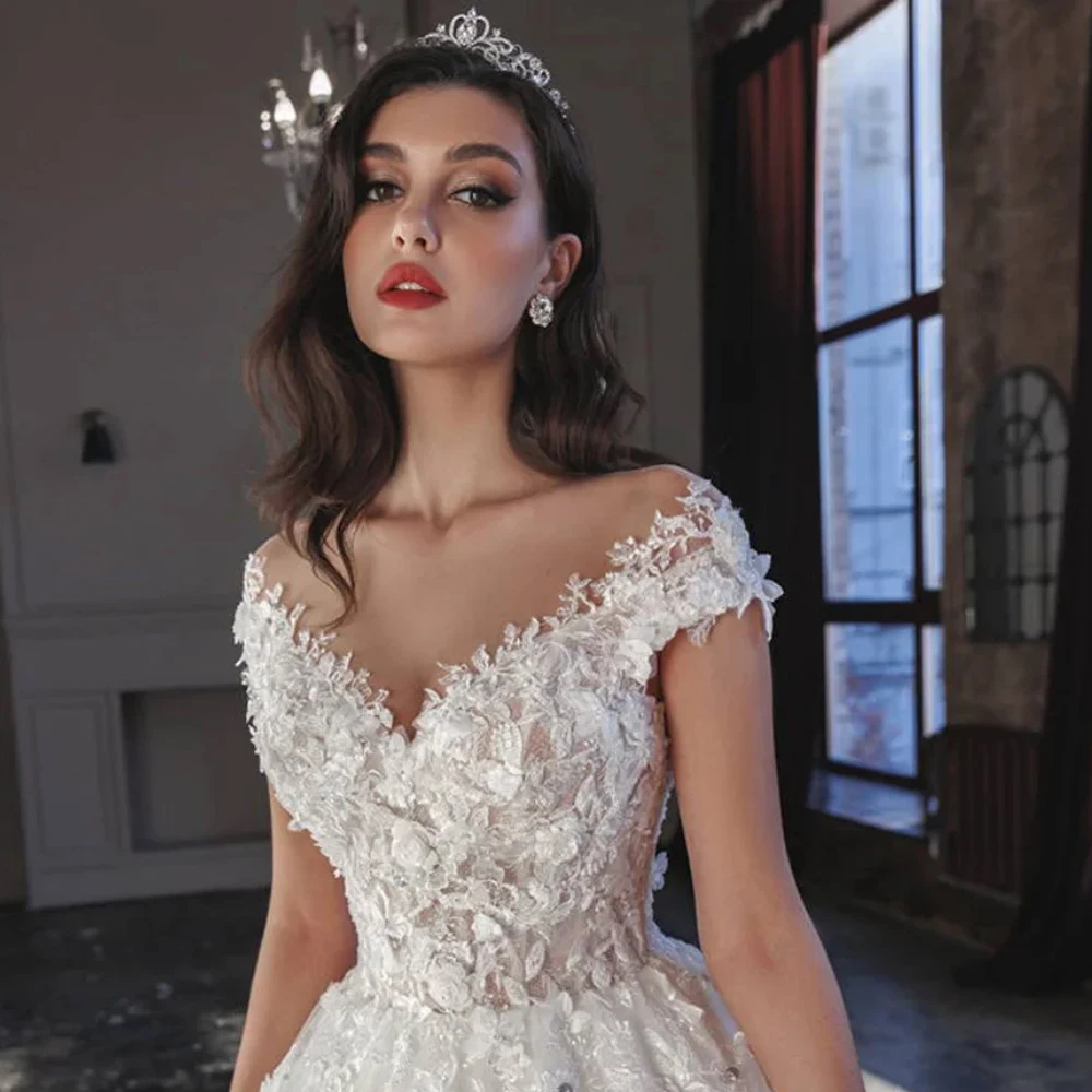 Moda marfim vestidos de casamento com tule macio sem mangas vestidos de noiva para as mulheres 2025 novo fora do ombro verão vestidos de novia