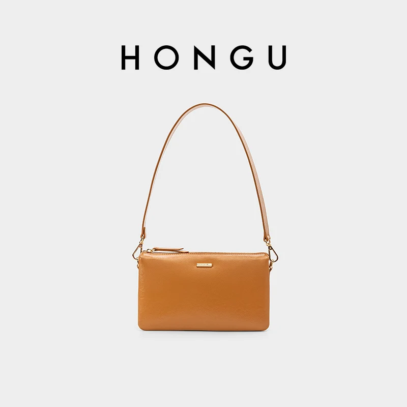 

HONGU Women Classic Brown Bag 2025 Summer fashion Rectangular Bags Office Lady Comfortable Crossbody Bag Mini H51700244M