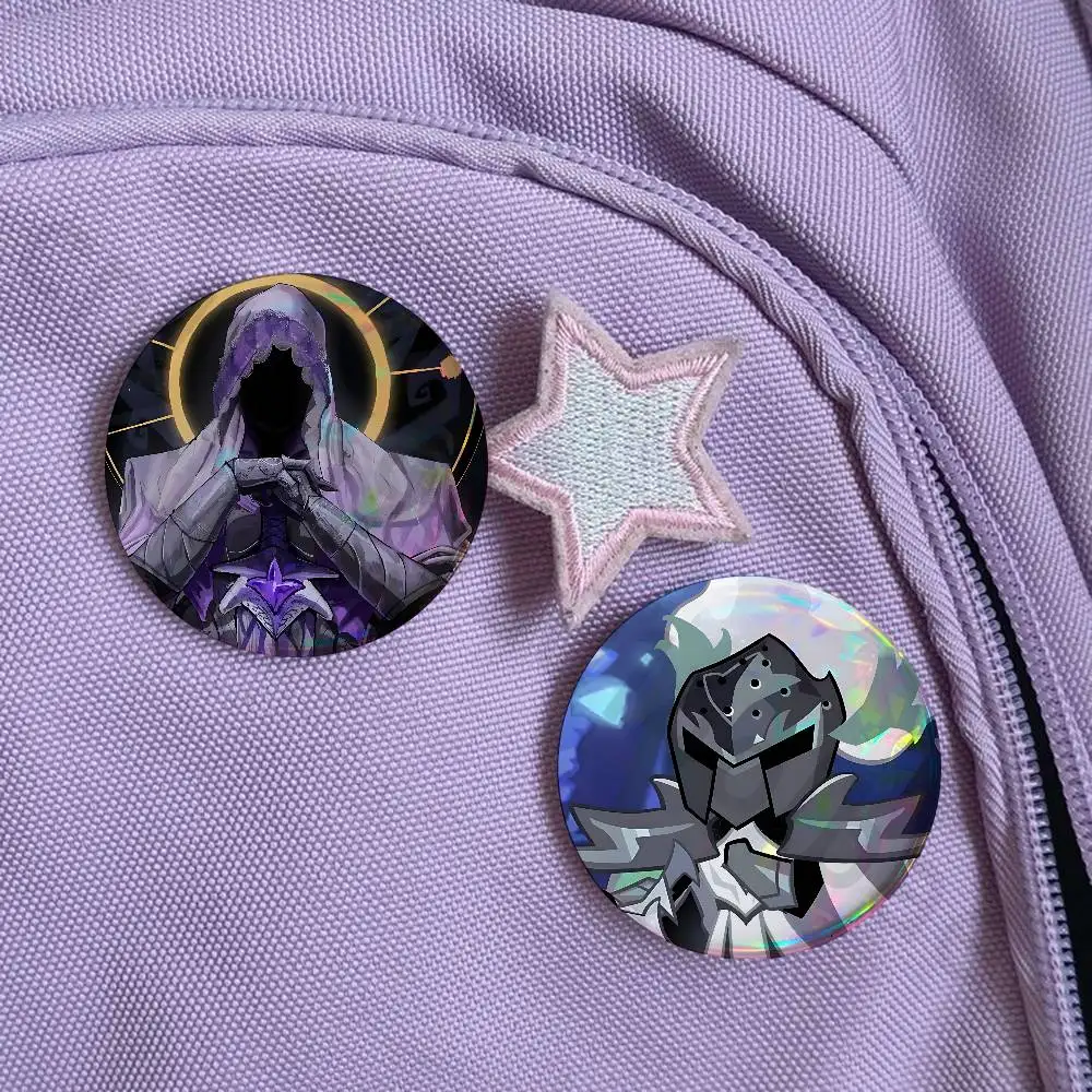 C-CookieS Silent Salt 32/44/58mm Handmade Pins Round Brooch Badge Backpacks Clothes Jewelry Gifts
