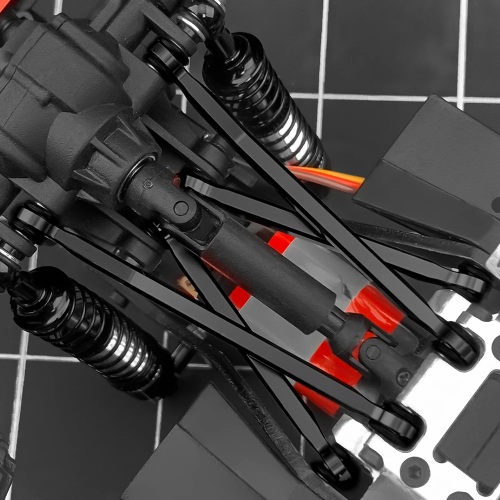 MIBIDAO 8Pcs/Set Aluminum Alloy Linkage Set Link Rod for Redcat Ascent 1/18 Crawler Car Upgrade Parts