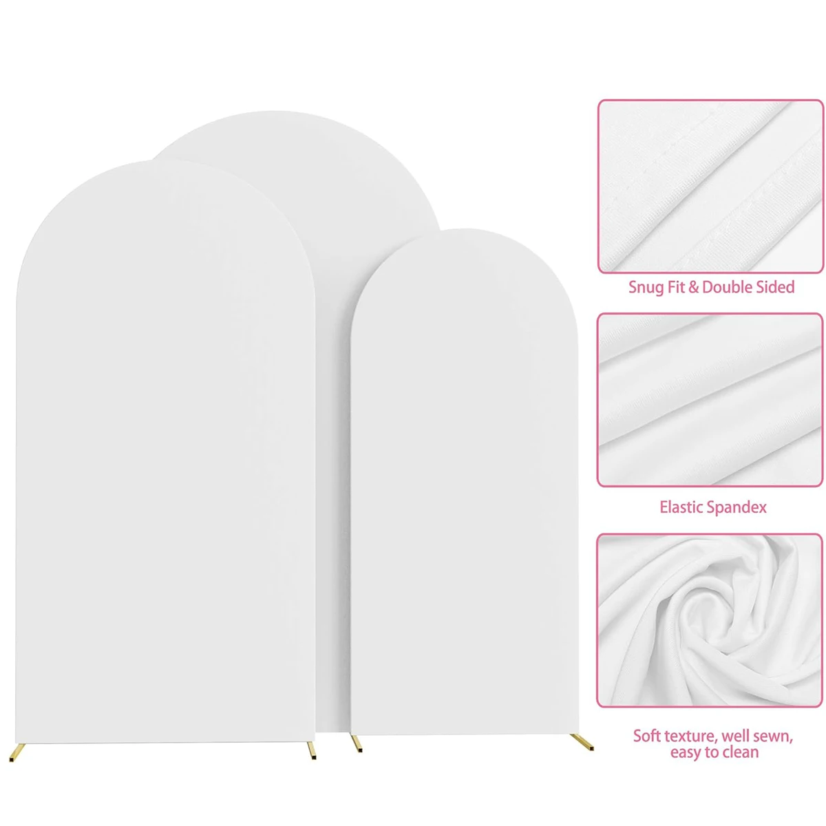 Wedding Arch Cover  Arch Backdrop Cover Spandex Fitted Arch Cover for Wedding Birthday Festival Party （Without Shelf）