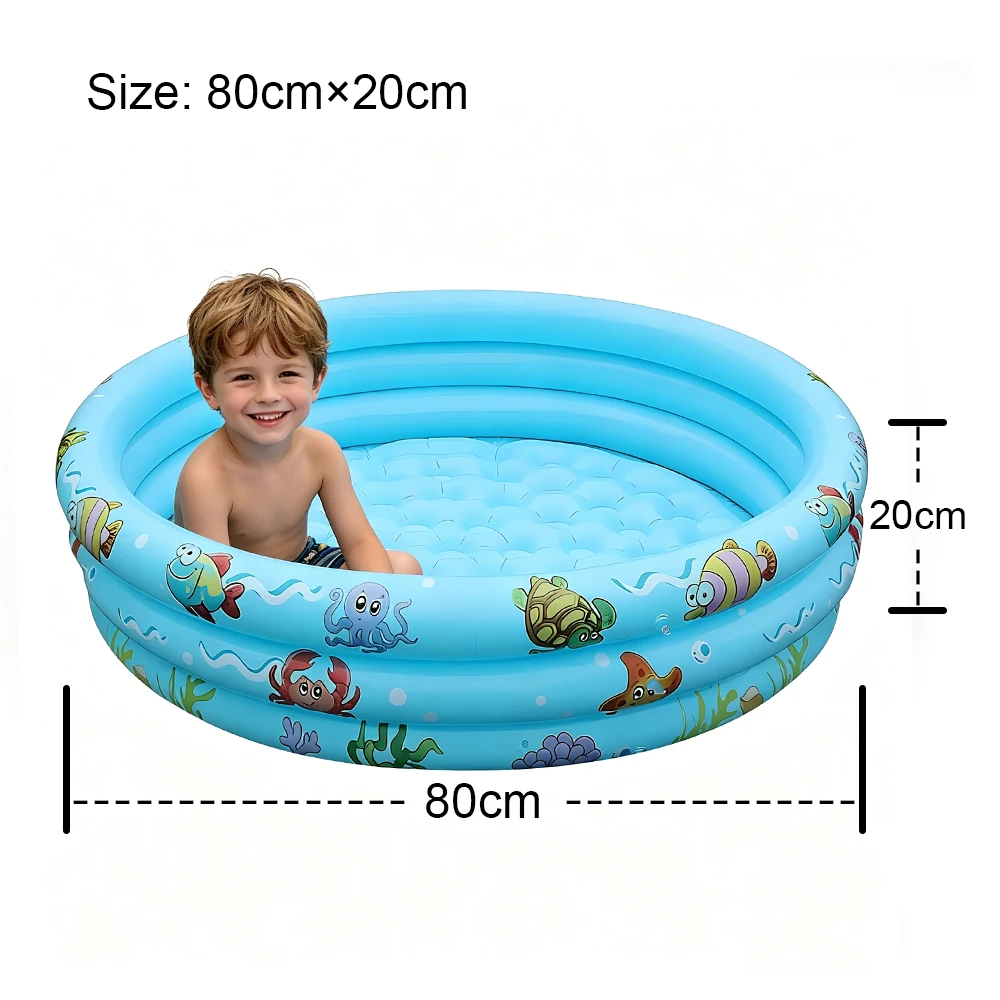 3 Rings Inflatable Pool for Kids, Summer Fun