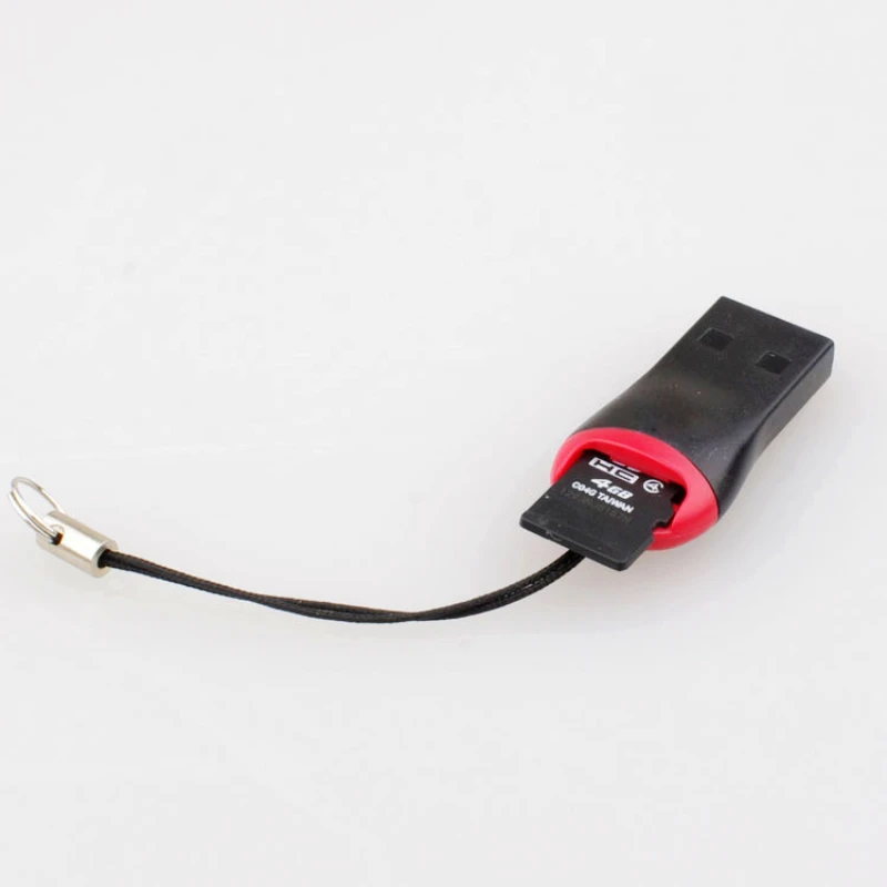 100 pçs novo portátil apito estilo usb 2.0 tf flash memória micro sd leitor de cartão adaptador para portátil