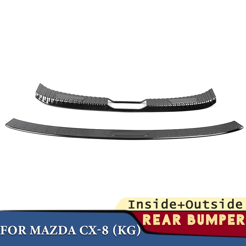 

Trunk Bumper for Mazda CX-8 (KG) 2019-2024 Car Accessories Stainless Rear Fender Protector Sill Pad Cover Sticker Decoration