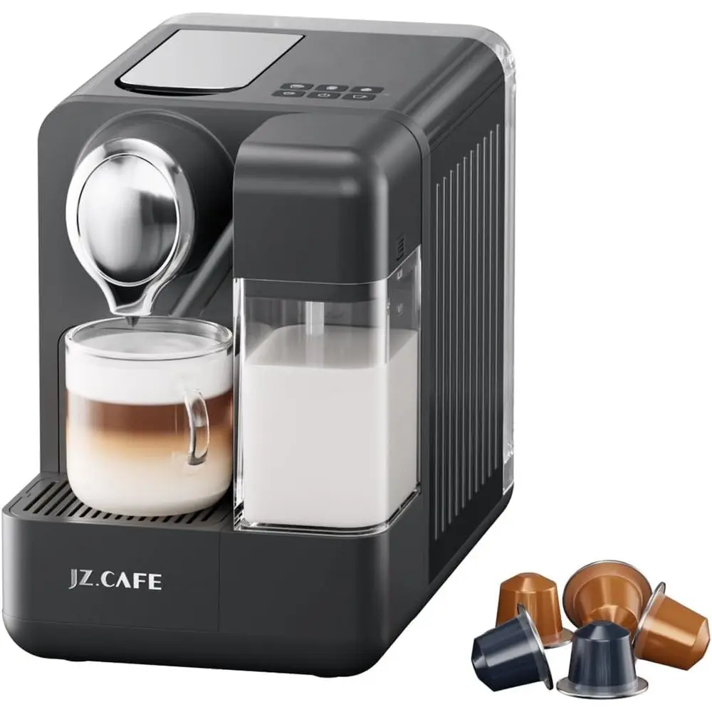 

hine with Integrated Automatic Milk rother - Single-Serve Coee Maker sule Compatible, One Touch Latte & puccino, Single or Doubl
