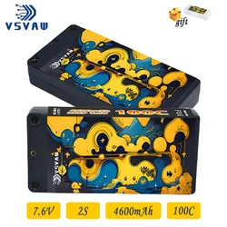 VSVAW Batería LiPo 2S 4600mAh 7,6V 100C para RC