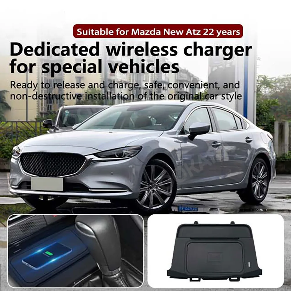 

For MAZDA Atenza 2022 Quick QI Car Wireless Charger Fast Charging Intelligent Infrared Mobile Phone Dashboard