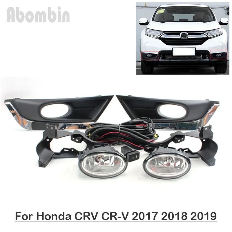 

Front Bumper Lamp Daytime Running Fog Light Assy With Wiring Harness Kit For Honda CRV CR-V 2017 2018 2019