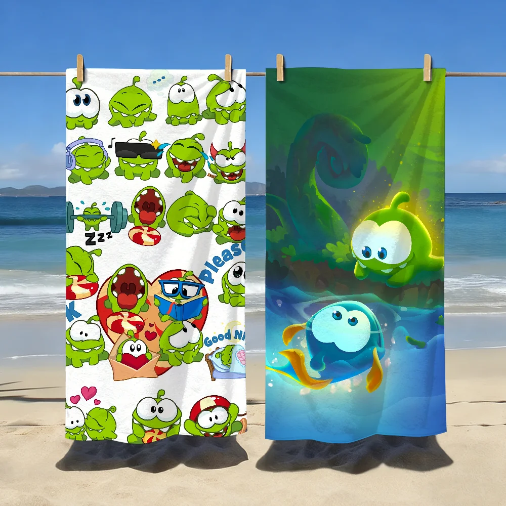 Game O-Om Nom-Stories Frog Cute Towel Soft Pool Gift For Travel Gym Shower Camping Quick Dry Sports Large Beach Towels