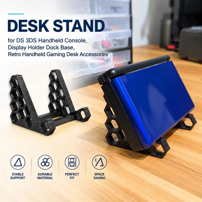Desk Stand for DS 3DS Handheld Console, Display Holder Dock Base, Retro Handheld Gaming Desk Accessories