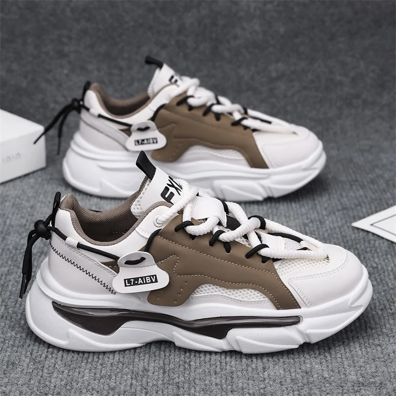 

Spring Autumn New Men's Fashion Versatile Breathable Thick soled Shoes Increase Height Sports Trend Sports Men's Casual Shoes