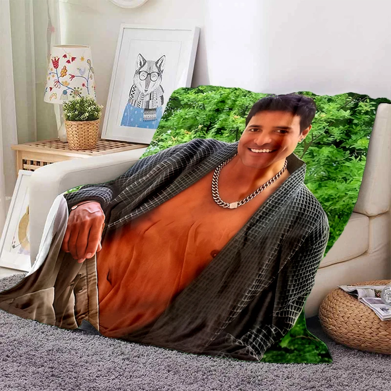 Chayanne 3D Print Puerto Rican Latin Pop Gift Blanket,Soft Throw Blanket for Home Bedroom Bed Sofa Travel Picnic Cover Kids