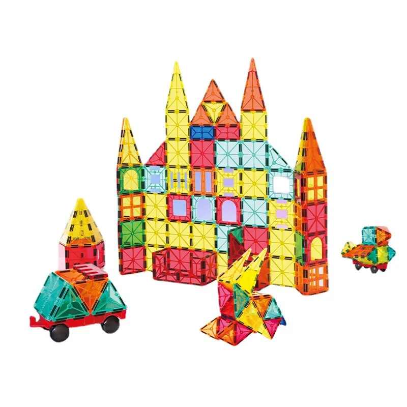 [Funny] 108pcs/set Colored window magnetic piece building block set toy children's early education toys baby best birthday gift