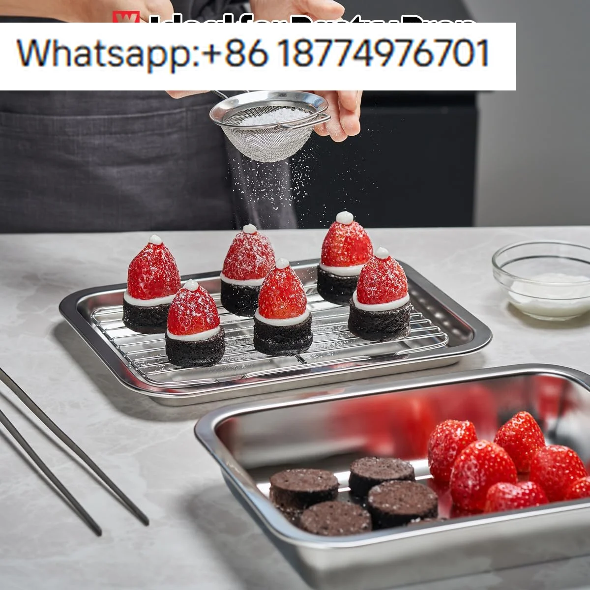 

Factory OEM Kitchen Stainless Steel Baking Tray Steamer Rice Cart Steamer Buffet Restaurant Food Container Tray Combination Kit