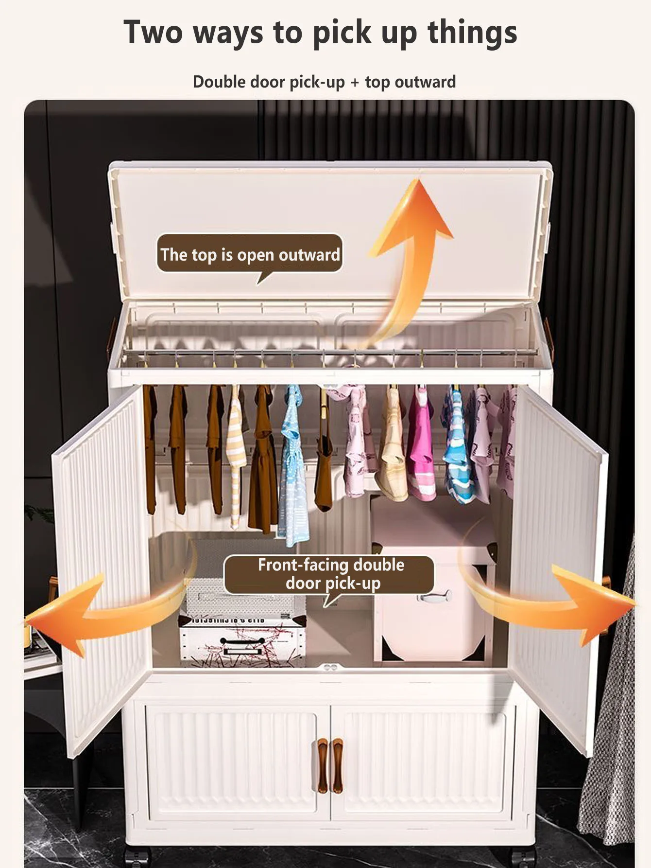 Installation Free Baby Wardrobe Foldableing Storage Cabinet Multi Layer Children's Small Wardrobe Home Clothes Storage Box Stora