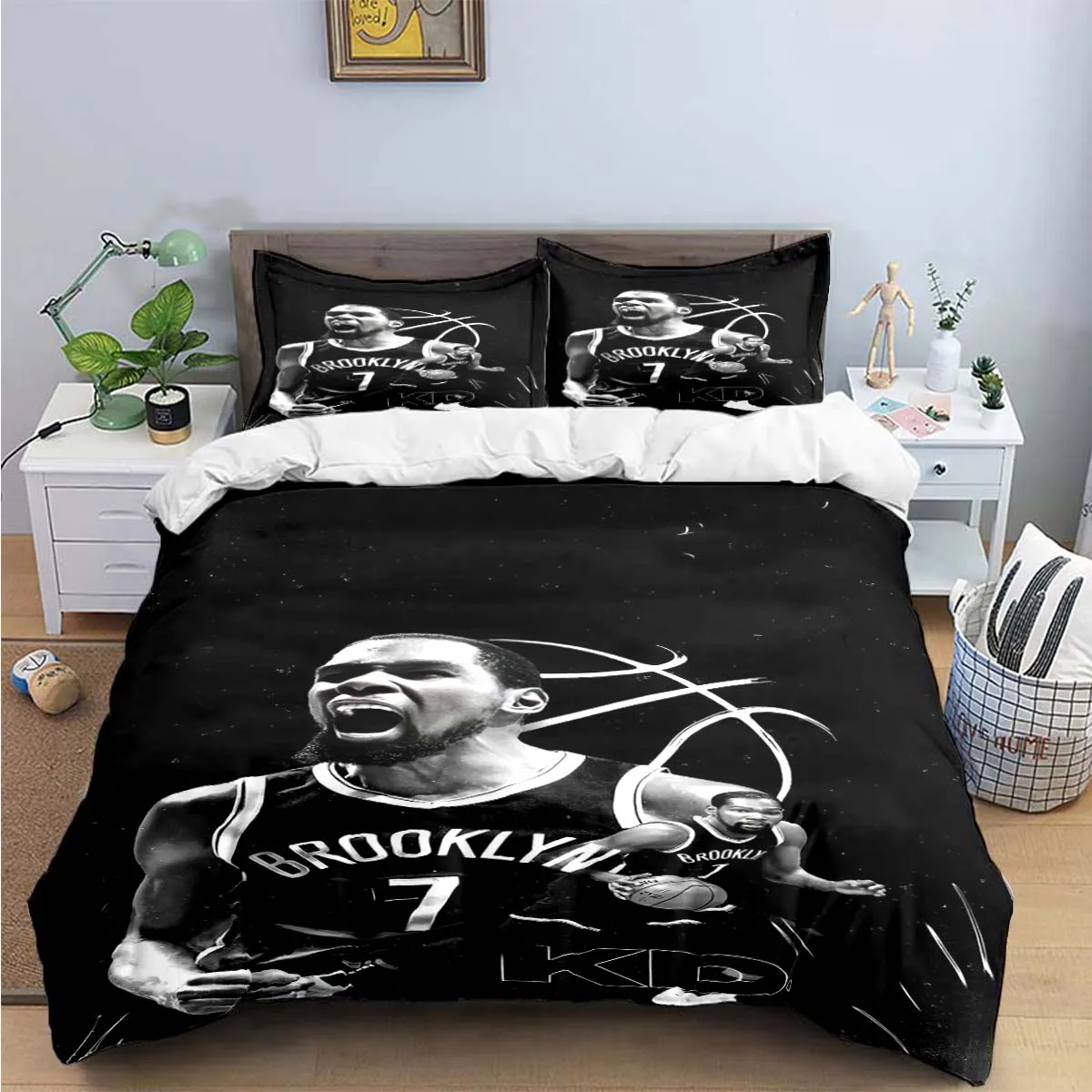 Fashion Basketball Star K-Kevin D-Durant Pattern Bedding Sets Bed Supplies Set Duvet Cover Comforter Set Bedding Set Luxury Gift