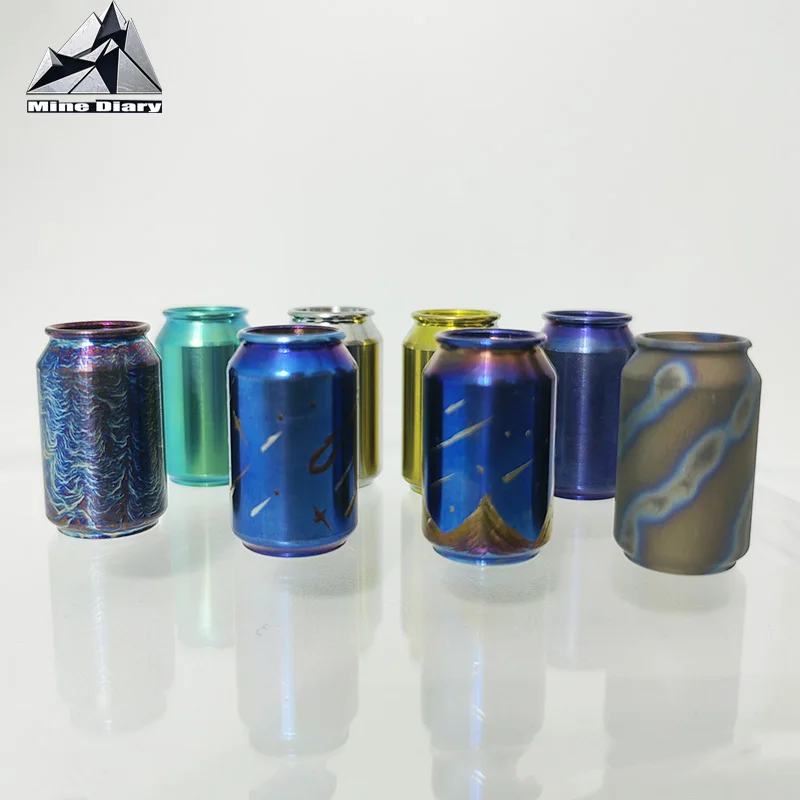 チタン合金コーラ缶チタン聖杯パラコードビーズナイフストラップビーズフィジェットスピナープッシュスライダー EDC アクセサリー