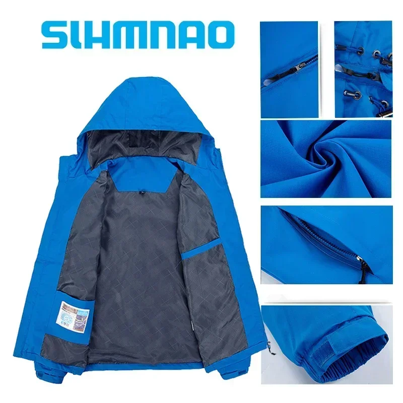 2025 جديد الرجال الخريف/الشتاء سترة دراجة نارية يندبروف سترة تسلق الجبال سترة مقاوم للماء الصيد معطف واق من المطر معطف غير رسمي