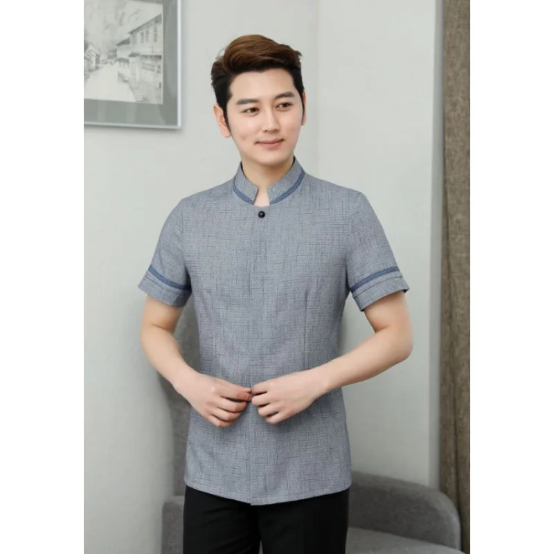 Hotel Guesthouse Waiter Cleaning Short Sleeve Housekeeping Property Guest Room Cleaning Work Uniform Unisex Summer Workwear