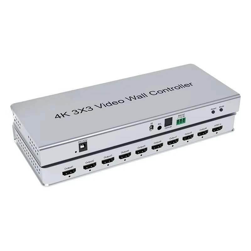 4K 3x3 HD Video Splicer Controller 1-Way Input 9-Way Output Splitters Converters High Definition Television Splicing