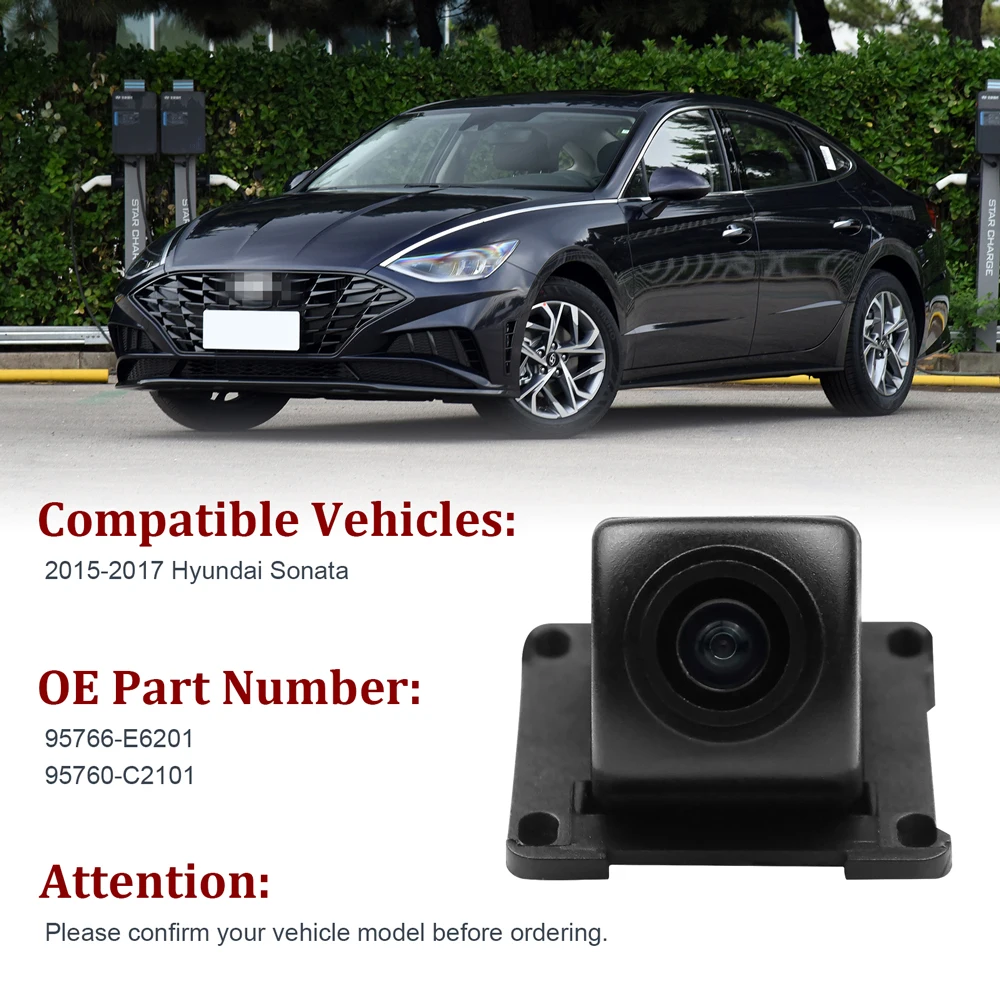 Backup Camera Compatible with Hyundai Sonata 2015 2016 2017 Parking Park Assist Camera Replaces OE No. 95766-E6201, 95760-C2101