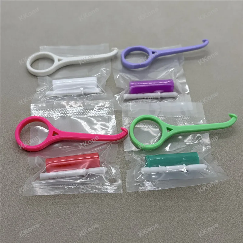 50Packs Orthodontic Aligner Removal Hook Tool Set Dental Invisible Brace Extractor Oral Tooth Chewies
