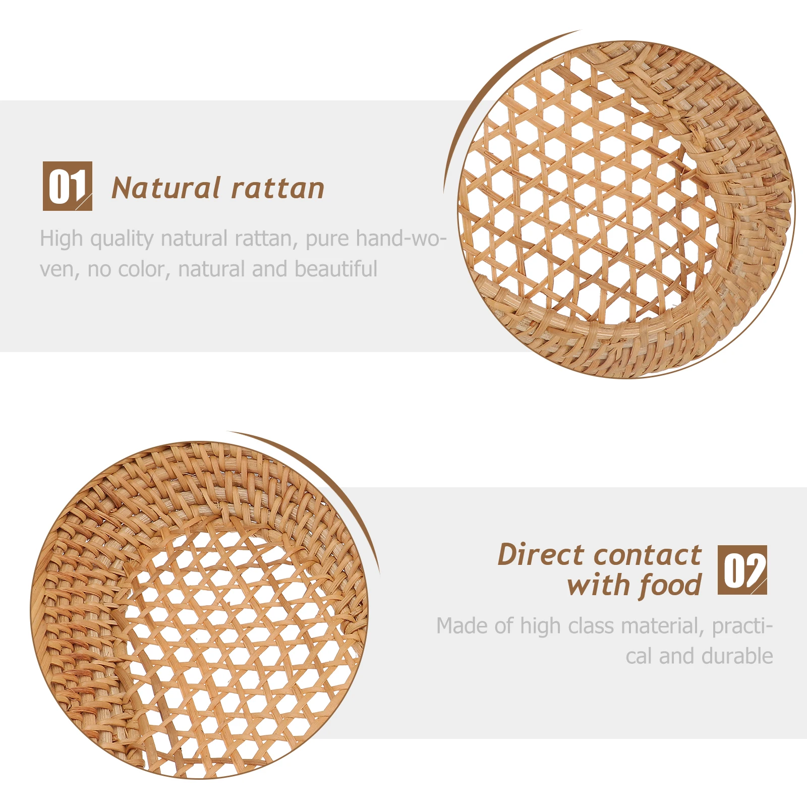 

Rattan Storage Basket Snack Baskets Small Fruit Bread Food Wicker Candy Decorative Cute